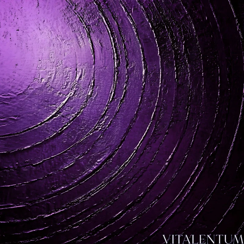 Metallic Purple Rings Abstract AI Image