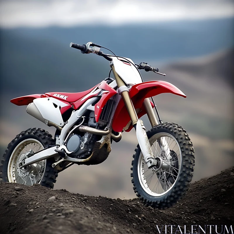 Off-Road Motorcycle Close-Up AI Image