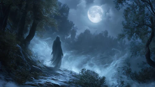Moonlit Specter in the Woods