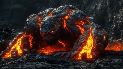 Magma Creature Emerges From Shadow