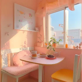 Soft Hues in a Breakfast Setting