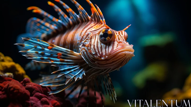 Colorful Underwater Lionfish and Reef Composition AI Image