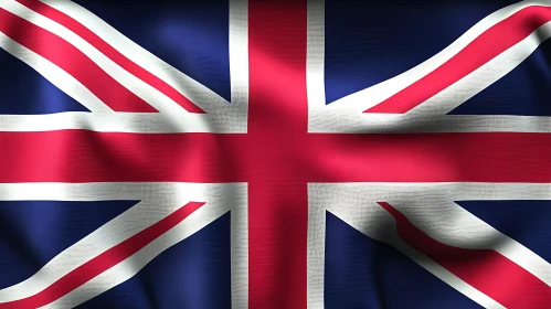 Waving United Kingdom Flag