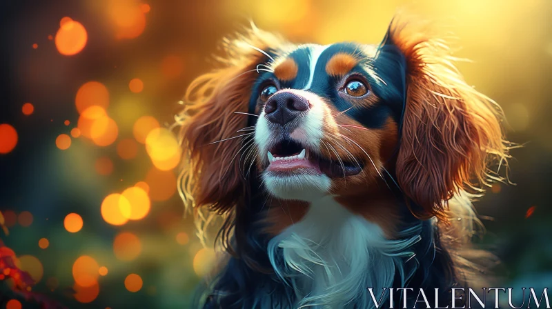 Outdoor Canine Portrait: A Blend of Realism and Caricature AI Image