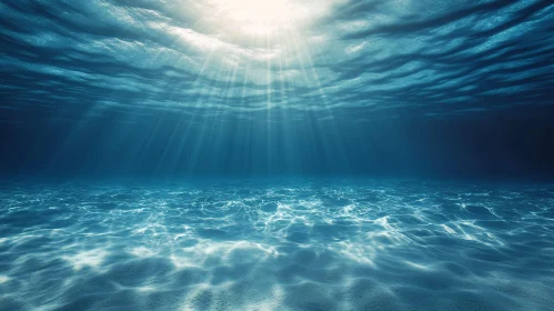 Ocean Depths Illuminated with Sun Rays