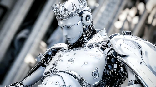 Silver Crowned Android