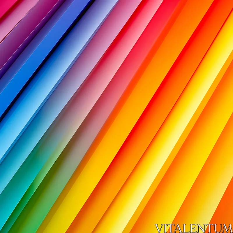 AI ART Spectrum of Colors Abstract Lines Art