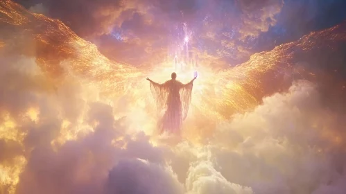 Angel in Golden Sky