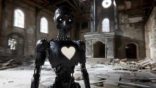 Loving Robot in Desolated Building