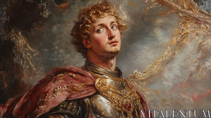 AI ART Man in Armor Classical Painting