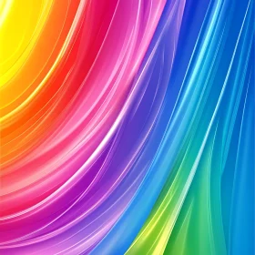 Rainbow Gradient Wave Abstract Artwork