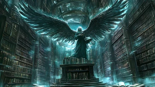 Winged Guardian of Ancient Library