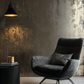 Moody Interior Scene with Modern Furniture