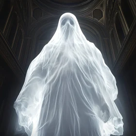 Spectral Figure in Dark Hallway