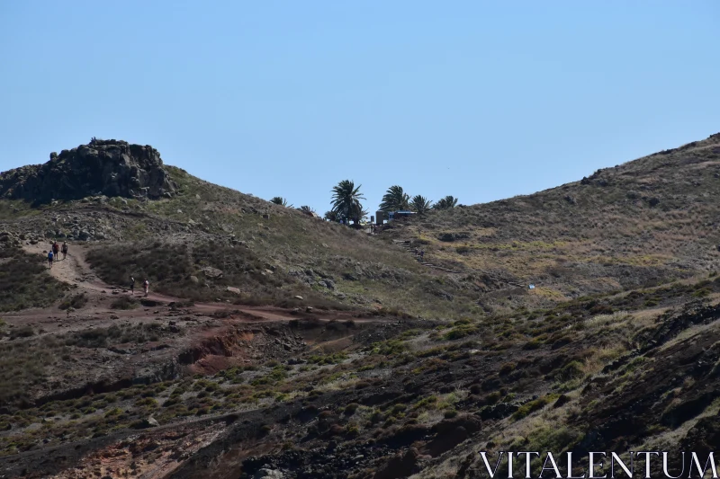 Hiking Adventure Through Nature's Terrain Free Stock Photo