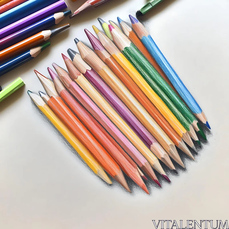 Spectrum of Colored Pencils AI Image