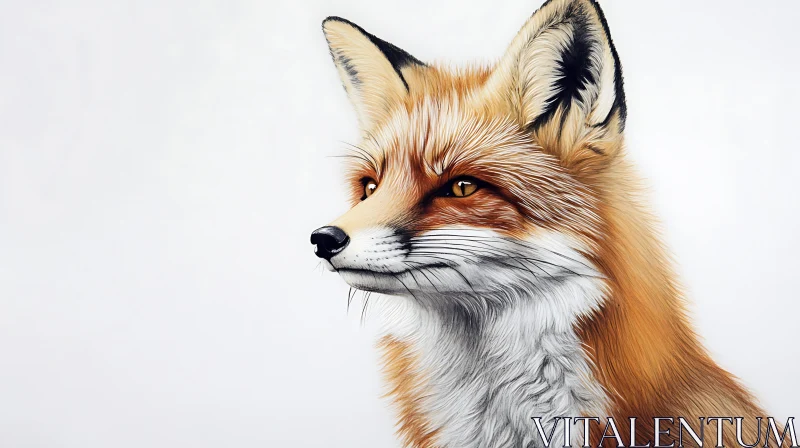 AI ART Fox Face Detailed Fur