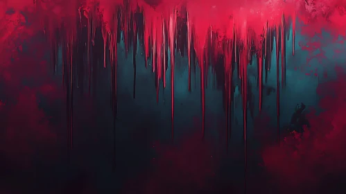 Dramatic Paint Drips in Abstract Art