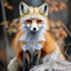 Elegant Fox on Stone