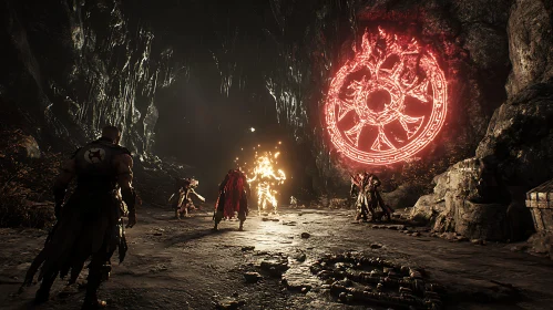 Mystic Gathering at the Cave Portal