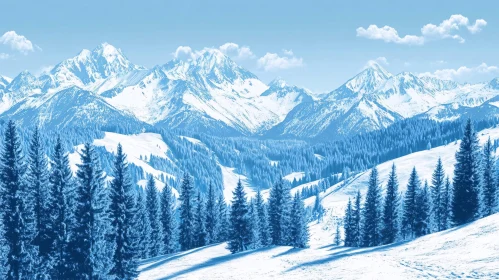 Majestic Winter Mountain Scenery