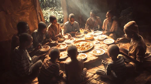 Communal Dining: Unity and Sustenance