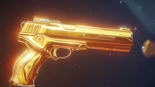 Golden Firearm Artefact