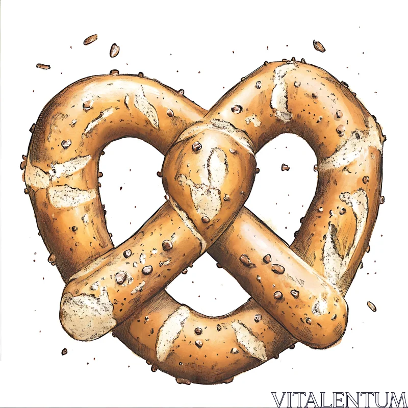 AI ART Golden Brown Pretzel - Baked Perfection