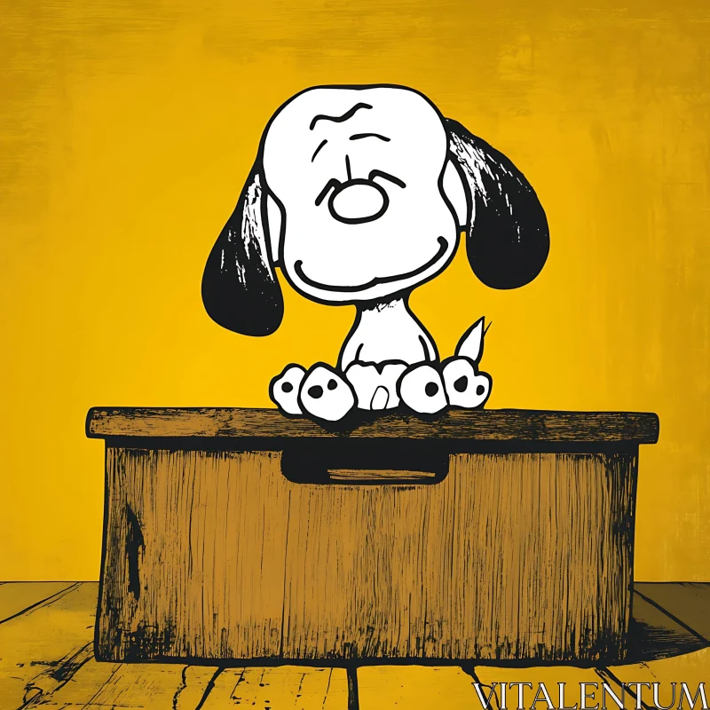 Classic Cartoon Dog Art AI Image