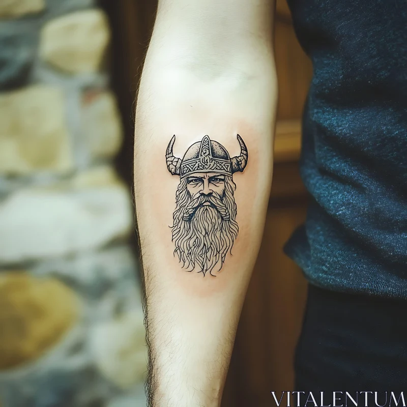 Intricate Viking Tattoo Design AI Image