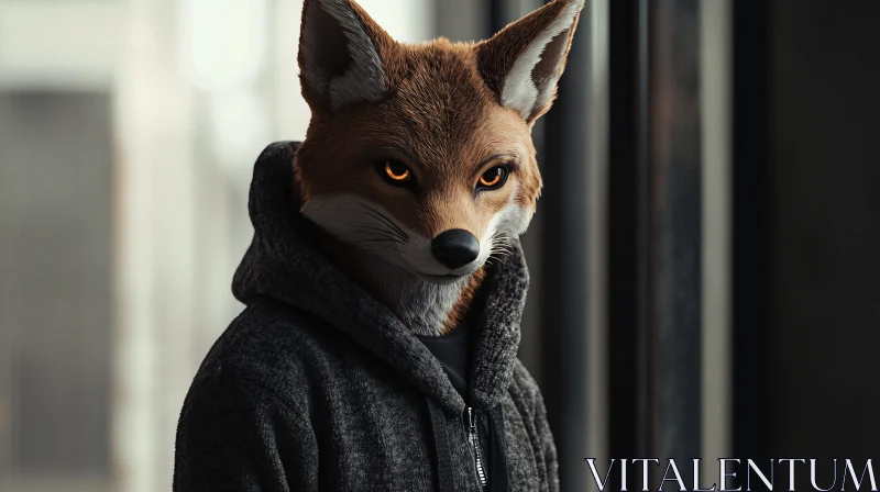 AI ART Hooded Fox Portrait