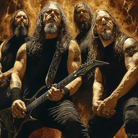 Intense Heavy Metal Band Image