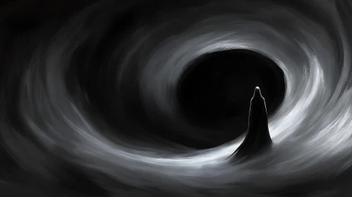 Dark Figure in Abstract Vortex