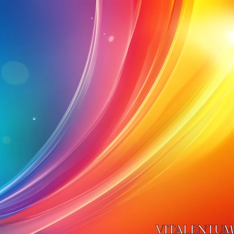 Gradient Waves of Color Abstract AI Image