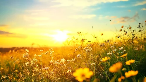 Golden Meadow Wildflowers