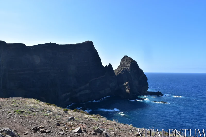 Cliffs of Madeira Ocean View Free Stock Photo