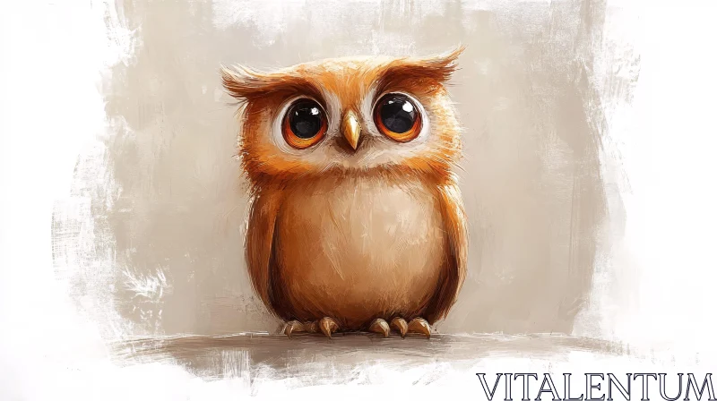 AI ART Whimsical Owl Artwork