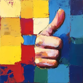 Colorful Abstract Thumb Up Art