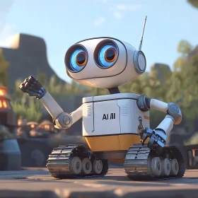 Animated Robot Character