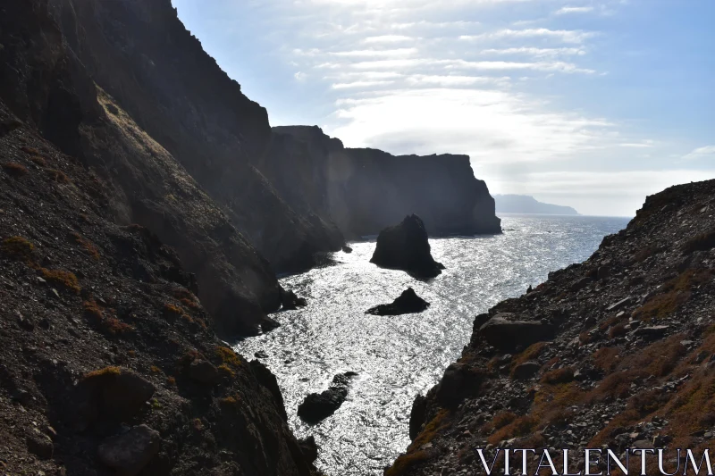 Madeira's Rugged Coastal Landscape Free Stock Photo