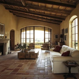 Sunlit Rustic Home Interior