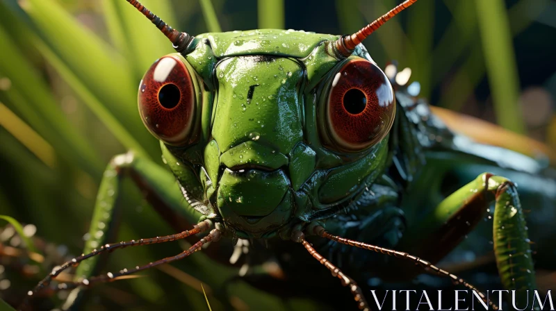 Unreal Engine 5 Rendered Grasshopper: A Study in Hyperrealism AI Image