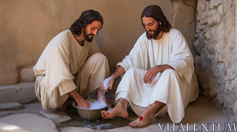 Foot Washing Ceremony AI Image