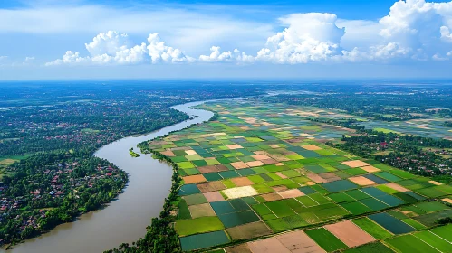 Patchwork Fields by the River