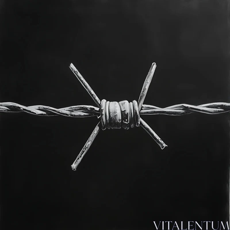 AI ART Abstract Barbed Wire Composition