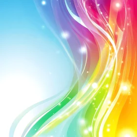 Rainbow Gradient Lines Abstract Design