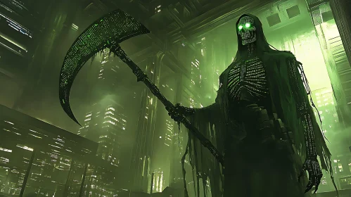 Cyberpunk Grim Reaper with Scythe