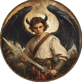 Horned Angel with Sword