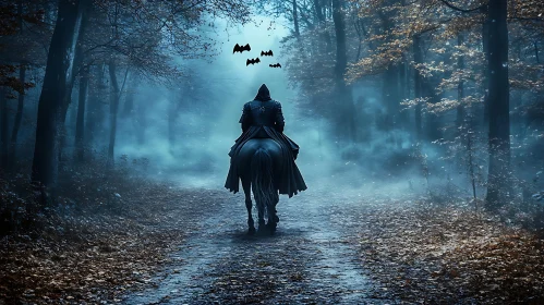 Cloaked Rider in the Woods