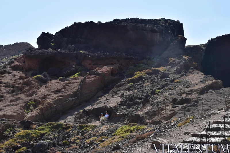 Rugged Volcanic Environment Exploration Free Stock Photo